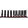 Milwaukee shockwave impact duty 1/2'' drive metric deep 6 point socket set 9pc Socket Bit