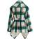 Chicwish Women's Turn Down Shawl Collar Wool Coat - Green