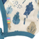 Joha Helmet Print Of Trees - Off-White And Blue