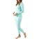 Leveret Women's Classic Pajamas - Aqua