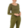 Leveret Women's Classic Pajamas - Olive