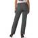 Lee Women's Wrinkle Free Relaxed Fit Straight Leg Pant - Charcoal/Ecru Stripe