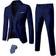 MY'S Men's 3 Piece Slim Fit Suit Set - Deep Blue