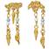 Maanesten Ewania Earrings - Gold/Opals/Aquamarines/Pearls