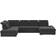 Uno Holiday Living Anthracite Sofa 386cm 4-Sitzer