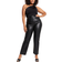 Express Super High Waisted Modern Straight Pant - Pitch Black