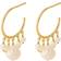 Pernille Corydon Bay Hoops Earrings - Gold/Pearls