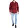 Smith's Workwear Men's Buffalo Pocket Flannel Button-Up Shirt - Red/Black