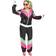 Fun World 80's Track Suit Woman's Costume Black/Pink/Green