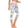 Gayhay Women's High Waisted Capri Leggings - White Marble