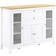 Homcom Modern Buffet White/Brown Storage Cabinet 47.2x35.5"