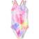 The Children's Place Girl's Tie Dye One Piece Swimsuit - Neon Peony