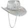 Nicky Bigs Novelties Iridescent Holographic Rave Bachelorette Party Metallic Space Cowgirl Cowboy Hat