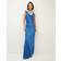 Veronica Beard Sanderson satin maxi dress blue