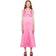 Ganni Satin midi dress pink