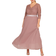 Yours Lace Pleated Maxi Dress Plus Size - Blush Pink