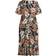 Avenue Sasha Flutter Sleeve Maxi Dress Plus Size - Black Palm