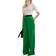 NA-KD Linen Pants with Wide Legs - Green