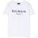 Balmain Kid's Logo Organic Cotton Jersey T-shirt - White