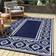 Rug Mats Blue, White 60x96"