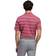 Adidas Men's Two-color Striped Polo Shirt - Almost Pink/Legacy Burgundy