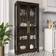 Belleze Tall Dark Walnut Storage Cabinet 31.5x68"