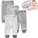 Kiddiezoom Baby Layette Essentials Gift Set 19-pcs - Gray Stripe/Little Stars/Print Set