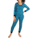 Leveret Women's Pajamas - Moon/Royal Blue