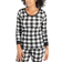 Leveret Women's Plaid Pajamas - Black/White