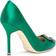 Manolo Blahnik Hangisi 105 Satin - Green