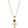 Pdpaola Girl & Boy Charm - Gold/Green/Transparent