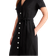 Quince European Linen Button Front Dress - Black