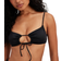 NA-KD Drawstring Front Bikini Top - Black