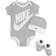 Nike Baby's Bodysuit Hat & Booties Box Set 3-piece - Dark Grey Heather