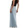 NA-KD Wide Denim Maxi Skirt - Light blue