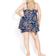 Evans Sharkbite Swim Dress Plus Size - Multi Feather