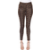 White Mark Women's Faux Suede Snake Print Pants - Brown