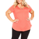 Avenue 3 Bar V-Neck Top Plus Size - Coral Paradise