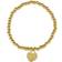 Adornia Ball Bead Chain Heart Bracelet - Gold