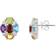Celebration Gems Cluster Earrings - Silver/Multicolour