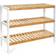 Songmics Bamboo Natural/White Skohylle 70x55cm