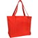 Dalix 20" Solid Color Soft Tote Bag - Red