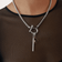 Artizan Joyeria Herradura Clip On Bar Necklace - Silver/Gold/Transparent