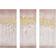 Madison Park Embelished Gold Foil Triptych Wall Decor 15x35" 3