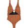 MCM Monogram Print Swimsuit - Cognac