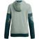 Under Armour Women's Rival Fleece Blocked Hoodie - Opal Green/Tourmaline Teal/Afterglow