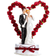 PartyDeco Wedding figurine Bride and Groom with Heart Kakepynt