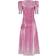 ROTATE Birger Christensen Gradient Plissé Dress - Silvery Pink