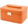 Bey-Berk Lizard Debossed Jewellery Box - Orange