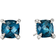 David Yurman Chatelaine Stud Earrings - Silver/Topaz/Diamonds